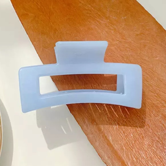 Other - Translucent Rectangular Hair Clip - Light Blue!
